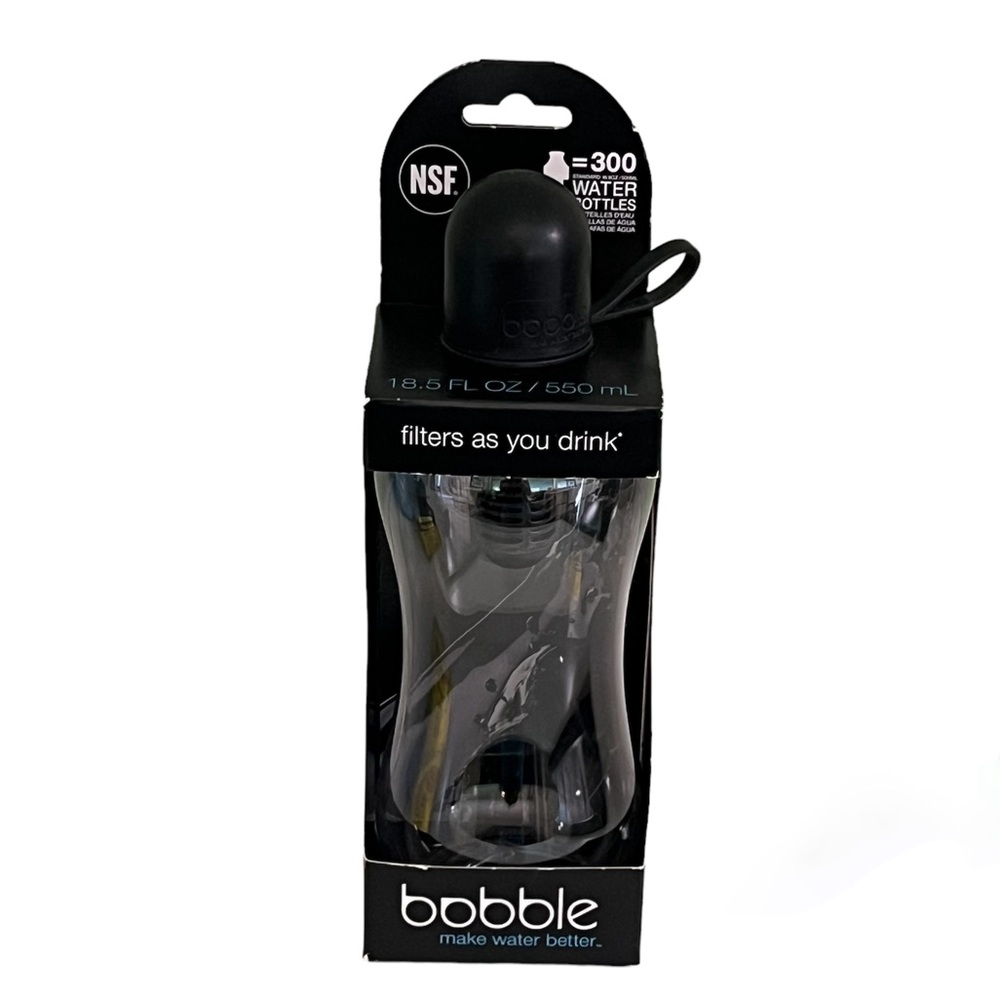New! Bobble Reusable BPA Free Water Bottle - Black